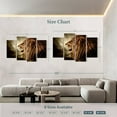 thumbnail image 3 of Elephant Stock Fierce Lion Growl Wall Art - Horizontal Multi Panel Canvas - Living Room Wall Decor - Animal Multi Panel - Beige And Brown Decor - 84" x 54", 3 of 4