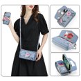 thumbnail image 4 of Feishell for iPhone 7/8/SE 2020/SE 2022 Crossbody Wallet Detachable Case,for Women Girls,Flower Pattern PU Leather RFID Blocking Multi Card Slots Zipper Phone Case with Shoulder & Hand Strap,Grey, 4 of 12