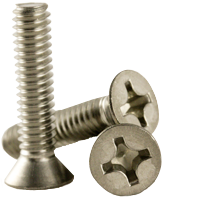 5/16"-18 x 1-1/4" Machine Screw, Stainless Steel (18-8), Phillips Flat Head (inch) Head Style: Flat, (QUANTITY: 100) Drive: Phillips, Thread: Coarse Thread (UNC), Fully Threaded - image 1 of 1