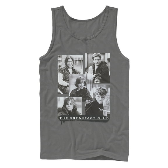 Men's The Breakfast Club Character Photos  Tank Top Charcoal X Large