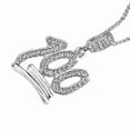 thumbnail image 2 of Hollow 100 Points Neck Pendant Alloy Plated Rhinestones 100 point Studded Necklace Chain Jewelry Accessory Hip Hop, 2 of 6
