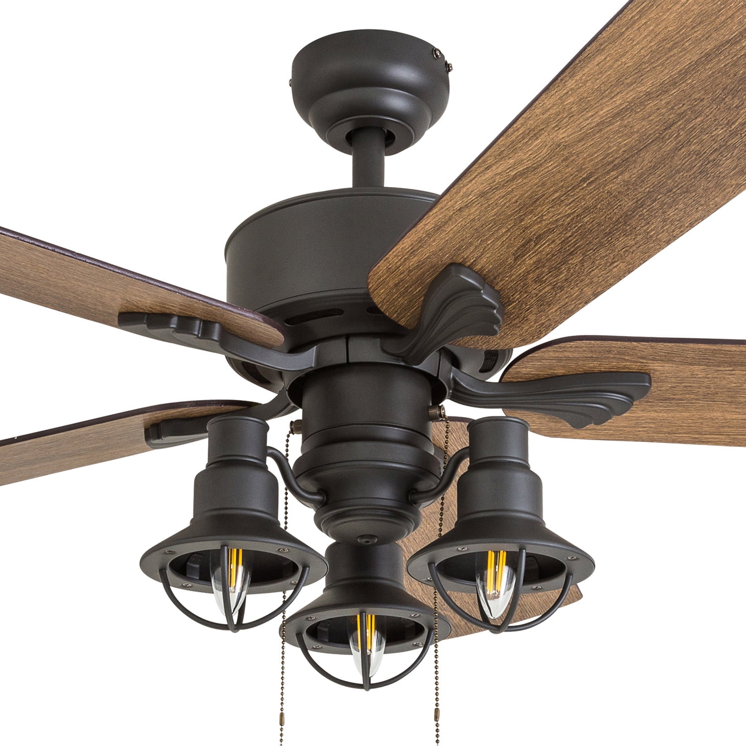 Prominence Home Sivan 52” Bronze Ceiling Fan with 5 Blades, Light Kit and Remote Control