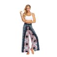thumbnail image 2 of Women's Summer Fashion Wide Leg Flowy Pants Palazzo Slit Yoga Casual Loose Beach Boho Hippie Bohemian Pilate, 2 of 6