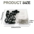 thumbnail image 4 of Binglerxi 10 PCS Q-Hanger, String Lights Hanger Hooks, Outdoor Screw Hooks, Black Plastic Light Clips, Light Hanger Hooks for Christmas Party Easy Release Wire and Fairy Led Lights, 4 of 6