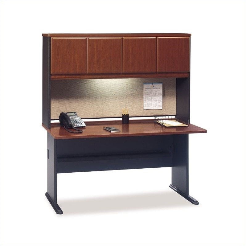 Bush Business Series A 60 Credenza Desk With Hutch In Hansen
