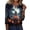 Black, variant on Halloween Shirts for Women Casual 3/4 Sleeve Crew Neck Funny Pumpkin Holiday Graphic Tee Fall Winter Loose Fit Tops,Yellow(XXL)