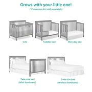 Dream On Me Ashton 5-in-1 Convertible Crib, White, Greenguard Gold and JPMA Certified