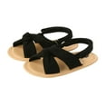 thumbnail image 1 of OUSITAID Baby Sandals Summer Baby Girls Solid Color Soft Sole Shoes, 1 of 7