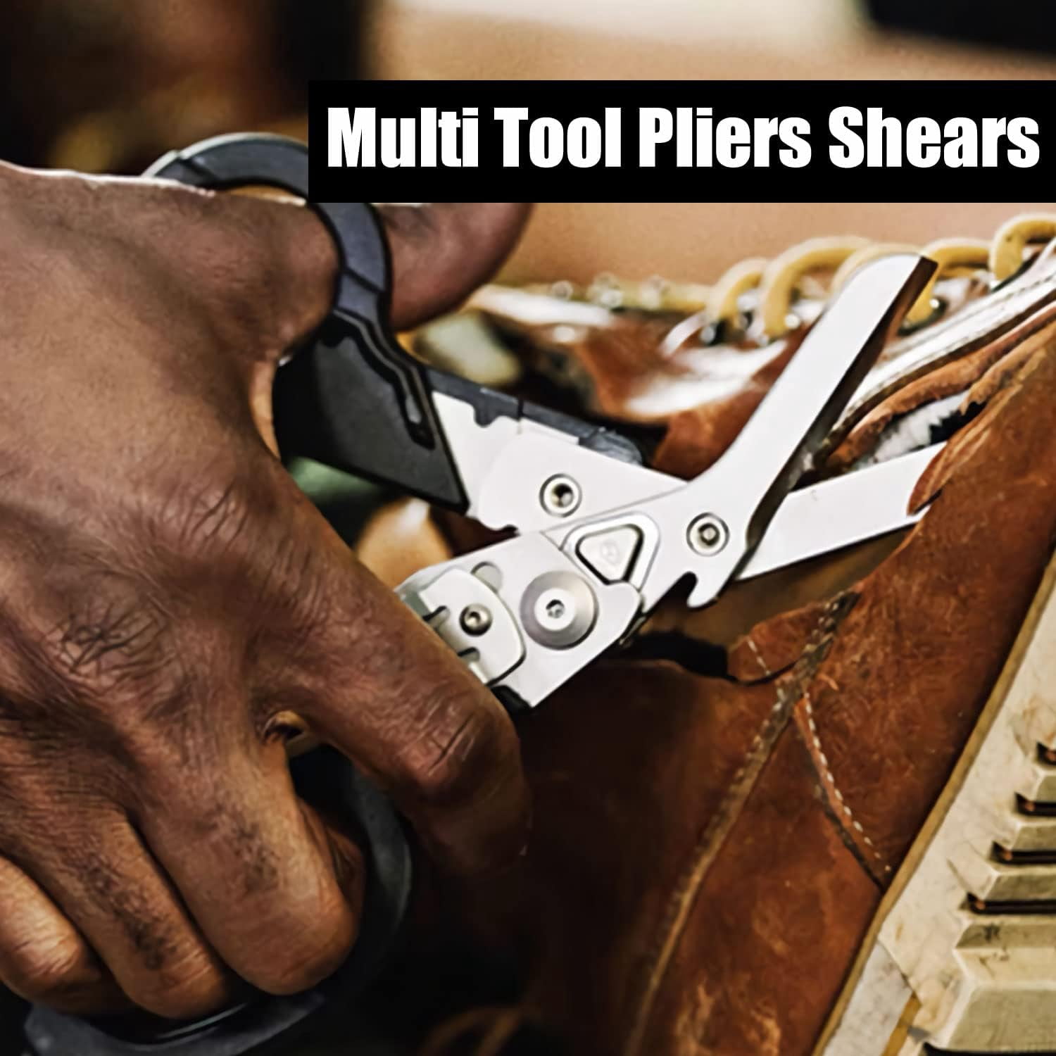 6 In 1 Response Emergency Shears, Multi Tool Pliers Shears Folding Emergency Response Shears With Utility Holster For Outdoor Camping