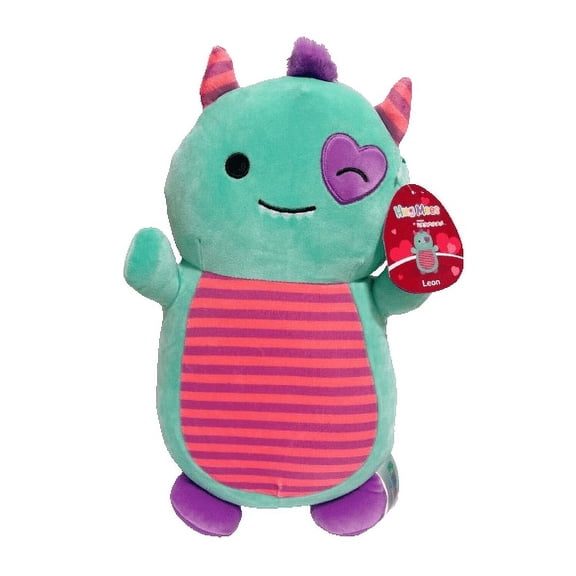 Squishmallows HugMees 2024 Valentine Squad 14" Leon the Monster Plush Doll