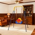 thumbnail image 4 of 3-in-1 Kids Swing Set, Safety Belt,Indoor/Outdoor,Easy Assembly,Sturdy Metal Stand for Playground/Backyard/Nursery,Blue, 4 of 5