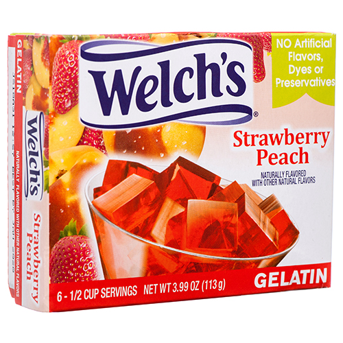 New 373703 Welchs Gelatin Straw Peach 3.99 Oz (12Pack) Snacks Cheap