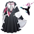 thumbnail image 2 of Disney-disfraz de Spiderman Gwen para niños, vestido de dibujos animados, capa de manga larga, conjunto de ropa de dos piezas, novedad Fivean unisex, 2 of 2