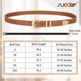 thumbnail image 6 of SUOSDEY Ladies Leather Belt Fashion Women Belts for Jeans with Gold/Silver Buckle, 6 of 7