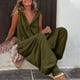 thumbnail image 5 of Mono sin mangas con capucha para mujer: tirantes ajustables, pierna ancha, bolsillos, informal/de viaje, cierre con botones (tallas S-XXXL), 5 of 8