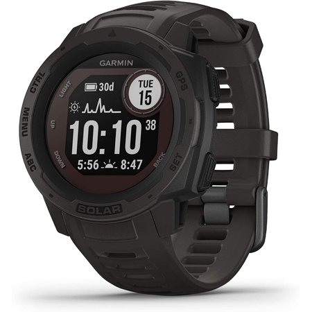 Used Garmin Instinct Solar Powered Rugged Smartwatch 45mm - Graphite 010-02293-10 - GRADE C