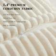 thumbnail image 6 of Oversized Chaise Lounge Indoor with Ottoman, 49" Modern Reclining Sofa Chair, Corduroy Upholstered Accent Chair, Comfy Reading Chair Sleeper Sofa for Living Room, Kids Room, Bedroom, Beige, 6 of 9