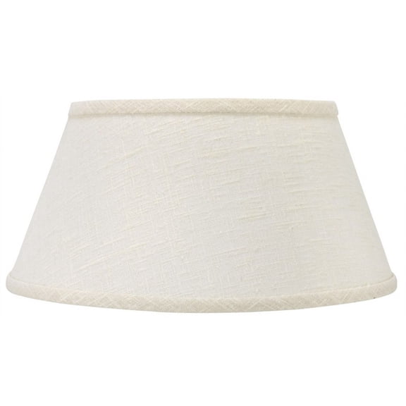 White Linen 12 Inch Bouillotte Style Lampshade Replacement