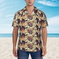 thumbnail image 2 of Balery Fashion Hippie Girl Camisas hawaianas de manga corta para hombre, camisas playeras de corte holgado, camisas de vacaciones con botones,Large, 2 of 7