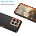 thumbnail image 4 of For Motorola Edge 2025 Case with Holster Belt Clip, Military Grade Drop Tested Full Body Protection Shockproof Heavy Duty Kickstand Cell Phone Case Defender Cover for Motorola Edge 2025 - Orange, 4 of 10