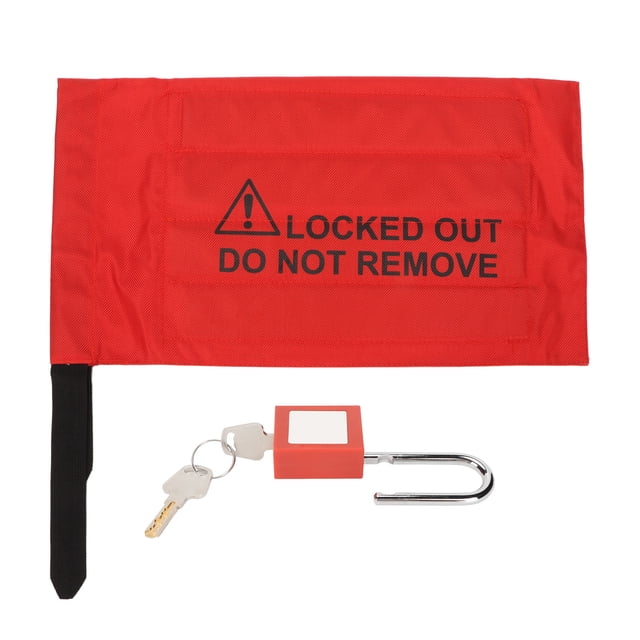 , 38mm Shackle Impact Resistant High Security Tagout Lock Engineering Plastic With PVC Bag For Industrial Electrical Equipment