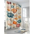 thumbnail image 3 of Fsddascl Beach Coastal Shower Curtain Set - Long 72" x 84" Washable Bathtub Curtain with 12 Hooks, Summer Nautical Shell Starfish Waterproof Fabric Stall Shower Curtains for Bathroom/Bathtub Décor, 3 of 6