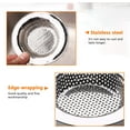 thumbnail image 4 of KALIM Sink Strainer 2Pcs, Basket Catcher Made of 304 Stainless Steel, Drain Filter Basket 4.5'' Diameter Wide Rim, Dense Mesh, Rust-Free, Dishwasher Safe, Suitable for Kitchen/Bathroom/Outdoor Drain, 4 of 6