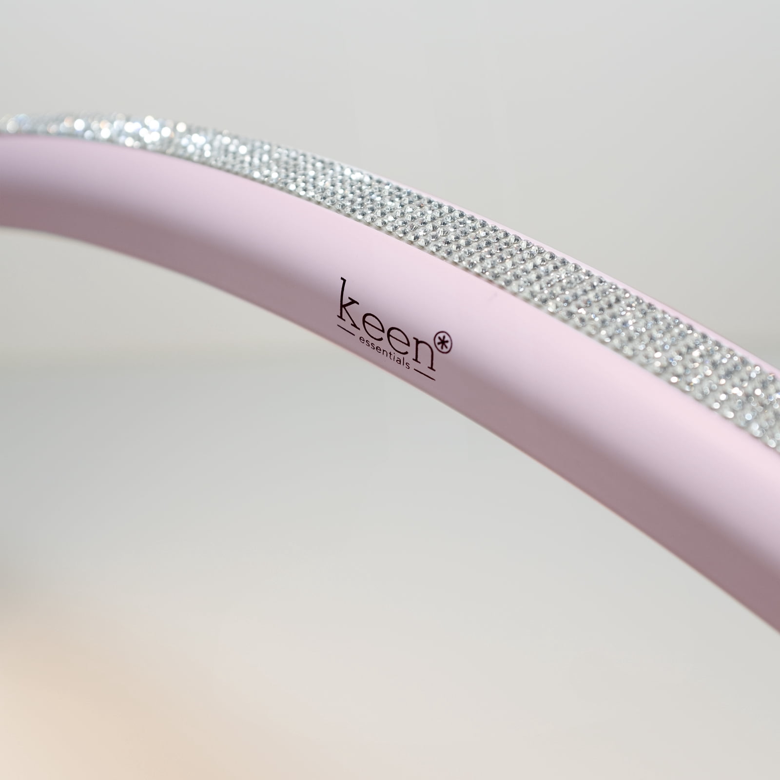 Luna LED Nail Light Half Moon Table Lamp, 3000‑6000K Adjustable Light for Nail Salon Manicure Table, Spa Reception, Massage Spa Furniture & Equipment, Pink Rhinestone