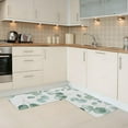 thumbnail image 2 of Watercolor Green Leaves Kitchen Mats for Floor, Spring Kitchen Rug Runner Non-Slip Kitchen Mats and Rugs 2PCS Absorbent Standing Mats for Office Desk Sink, 2 of 6