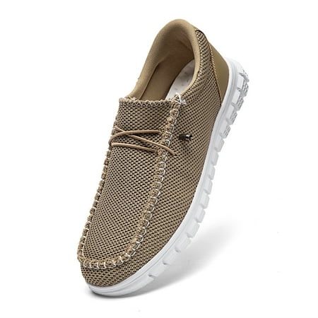 GHFKKB Men s Shoes Loafers Shoes Slip On Flat Boat Shoes Lace Up Walking Shoes Light And Comfortable