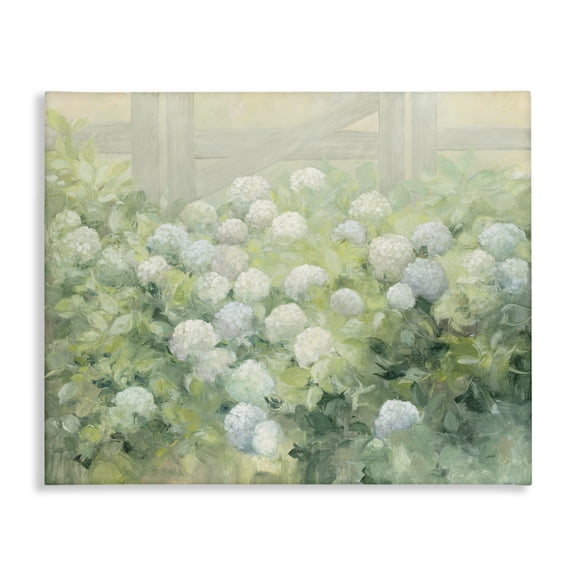 Stupell Industries Farmhouse Blue and White Hydrangea Garden Canvas Art, 20 x 16, by Julia Purinton