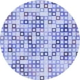 thumbnail image 1 of Ahgly Company Machine Washable Indoor Round Transitional Periwinkle Purple Area Rugs, 4' Round, 1 of 7