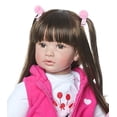 thumbnail image 3 of Muñeca Reborn iCradle, bonita niña de pelo largo, 60 cm, 1,5 kg, 3 of 6