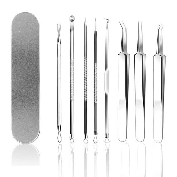 Blackhead Remover Tool Kit 8Pcs, Professional Pimple Extractor Removal Tool, Stainless Steel Blackhead Comedone Extractor Tool for Facial Care