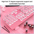 thumbnail image 6 of AMGRA Mechanical Keyboard Cute Girl Heart Pink 104 Keys Led Backlit Gaming Keyboard for Gaming and Typing,Compatible for Mac/PC/Laptop Cherry blossom pink, 6 of 8