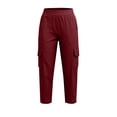 thumbnail image 3 of yillto Capris for Womens Straight Leg Pants with Pockets Fashion Cargo Outfit High Waist Dressy Pant, 3 of 7