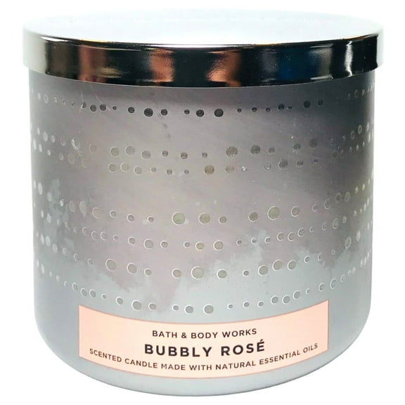 Bath and Body Works Bubbly Rose 3 Wick Scented Candle (14.5 OZ / 411 G)