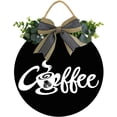 thumbnail image 1 of Eveokoki 12" Door Decor Sign,Rustic Hanging Coffee Wooden Signs Family Sign Rustic Wall Decor Indoor and Outdoor Vintage Wooden Decoration Farmhouse Primitive, 1 of 5
