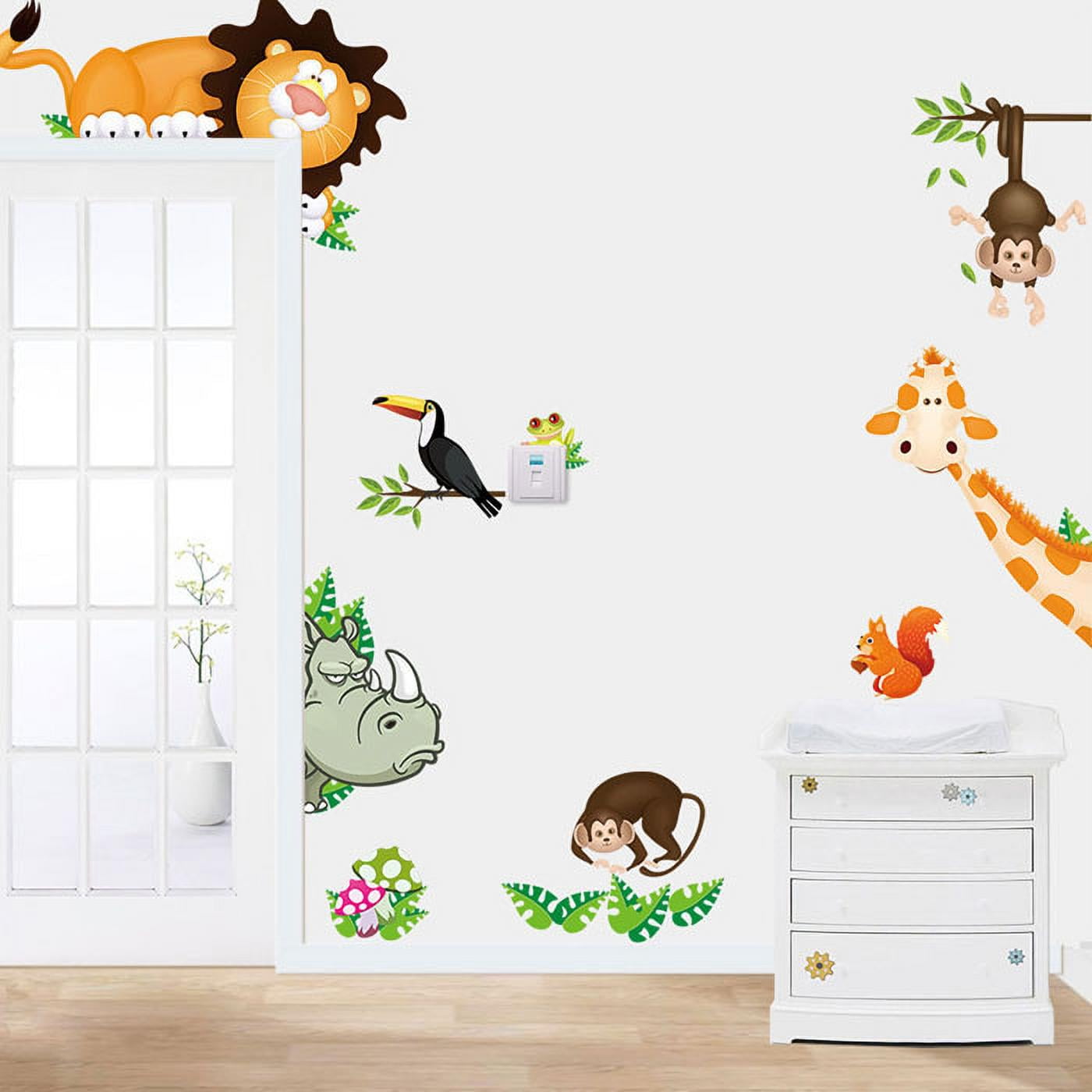 Removable Black Zebra Wall Decal - 20x20 Inch Vinyl Animal Decor For Kids Room, Living Room - View #3