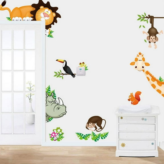 Jungle Animal Nursery Wall Decal Mural Stickers for Kids 5