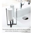 thumbnail image 3 of Yamazaki Home Collapsible Bottle Dryer, Black, Steel, Water Resistant, No Assembly, 3 of 8