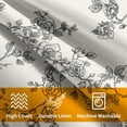 thumbnail image 4 of Floral Pillow Covers 20x20 Inch Black and Cream Outdoor Decorative Throw Pillows Set of 2 Vintage Floral Pillowcase Chinoiserie Flower Pillow Cases for Sofa Couch Home Decor, 4 of 6