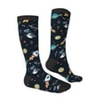 thumbnail image 3 of Fotbe Space print Women's Men's Novelty Crew Socks Cotton Socks Knee High Socks for Walking,Running,Nurses,Pregnancy, 3 of 9