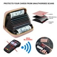 thumbnail image 3 of MINKUROW Credit Card Holder RFID Card Case Wallet, Small Accordion Zipper Card Case Holder, Card Organizer Case for Women Men-Pink, 3 of 6