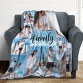 thumbnail image 3 of Custom Throw Blanket for Dad with Photo Personalized Happy Fathers Day Blankets with Pictures Customized Blanket for Dad Grandpa on Fathers day Halloween Christmas New Year A Blankets, 3 of 5