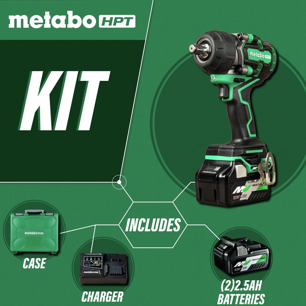 MultiVolt 36V Brushless Lithium-Ion 1/2 in. Cordless Mid-Torque Impact Wrench Kit with 2 Batteries (2.5 Ah)