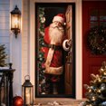 thumbnail image 5 of Christmas Santa Door Cover Vintage Santa Claus Hanging Decoration For Front Door Porch Holiday Home Party Decor, 5 of 7