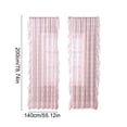 thumbnail image 3 of Burgundy Lace Curtains, Long Vintage Floral Curtains for Bedroom Living Room Light Filtering Maroon French Romantic Window Curtains Modern Wine Decor Pink, 3 of 6
