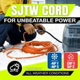 thumbnail image 6 of 50ft Outdoor/Indoor Extension Cord 14/3 Gauge Heavy Duty 3 Prong SJTW, Waterproof, Flexible Cold-Resistant Long Power Cord,15A 125V 1875W, Orange by LifeSupplyUSA, 6 of 8