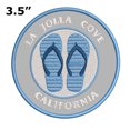 thumbnail image 2 of La Jolla Cove, California 3.5 Inch Iron Or Sew On Embroidered Fabric Badge Patch Ocean Beach, Salt Life Iconic Series, 2 of 2